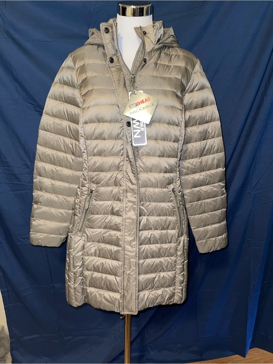 32 Degrees Jackets & Blazers - 32 Degrees Hooded Packable Puffer Coat - Light Grey